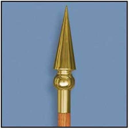 Annin Flagmakers Annin Flagmakers 607356 8 in. Round Spear Brass Plated 607356